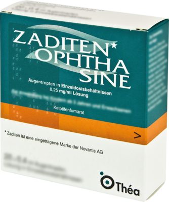 ZADITEN ophtha sine 0,25 mg/ml Augentr.Einzeldos.