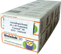 UNIZINK 50 magensaftresistente Tabletten