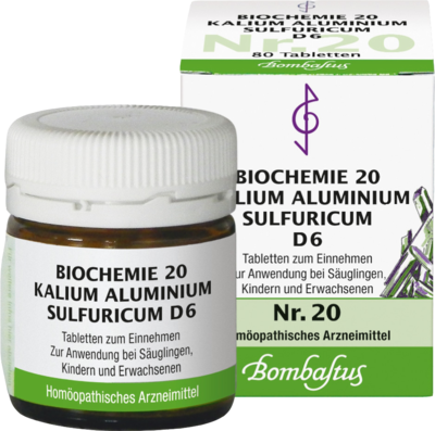 BIOCHEMIE 20 Kalium aluminium sulfuricum D 6 Tabl.