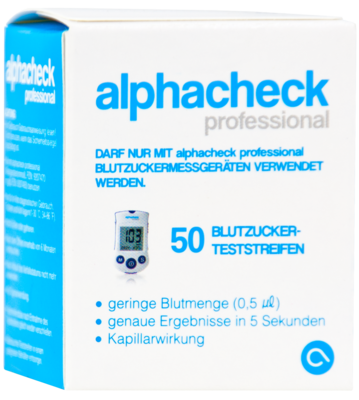 ALPHACHECK professional Blutzuckerteststreifen