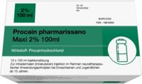 PROCAIN pharmarissano 2% Maxi Inj.-Lsg.Fla.100 ml